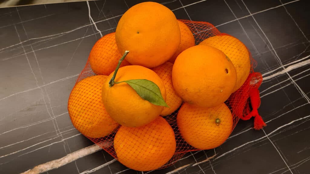 Nyplockade apelsiner