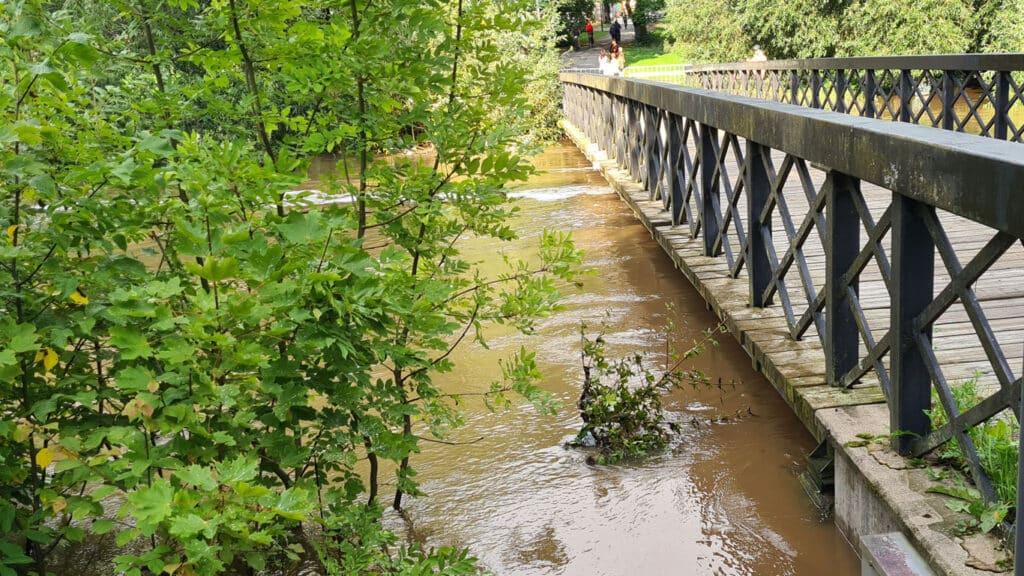Översvämning Svartån bro vid Bryggargården