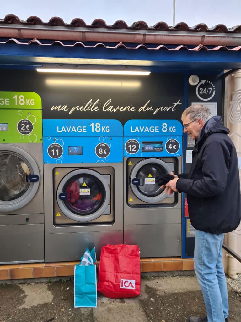 Tvättautomat i Frankrike